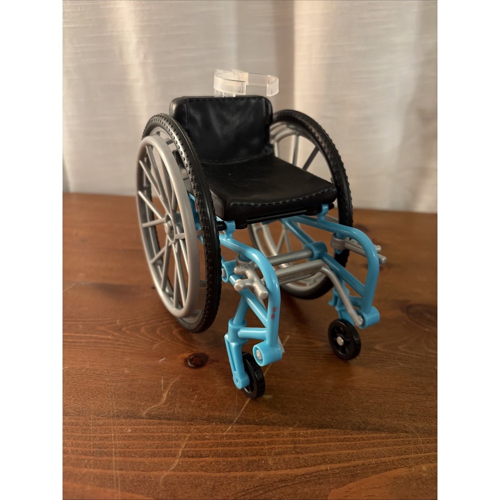 Barbie‎ Made to Move Wheelchair Blue & Black Mattel 2018